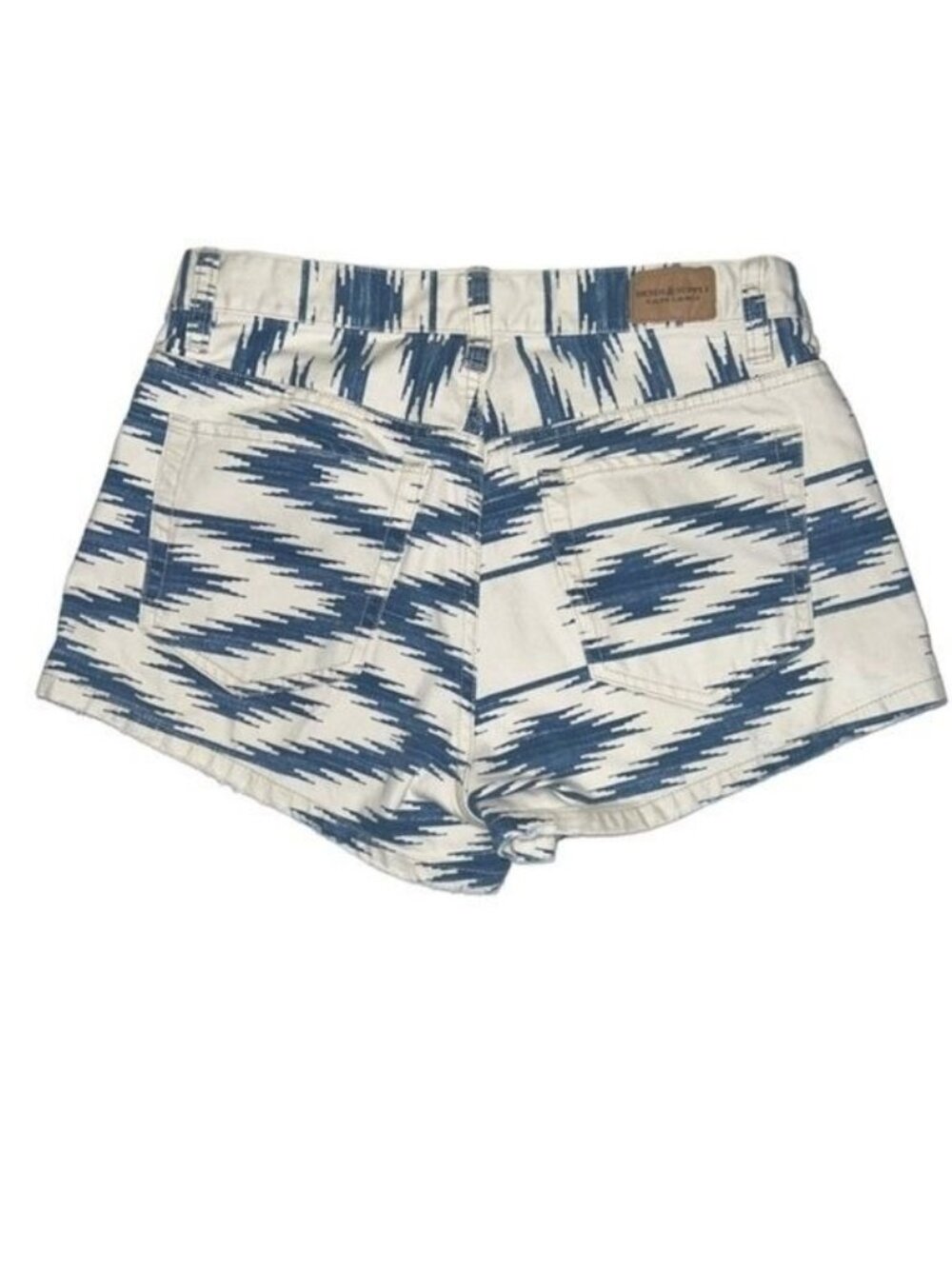 Denim & Supply Shorts Womens 28 Blue White Cotton Tribal Print High-Rise Denim - Picture 9 of 10